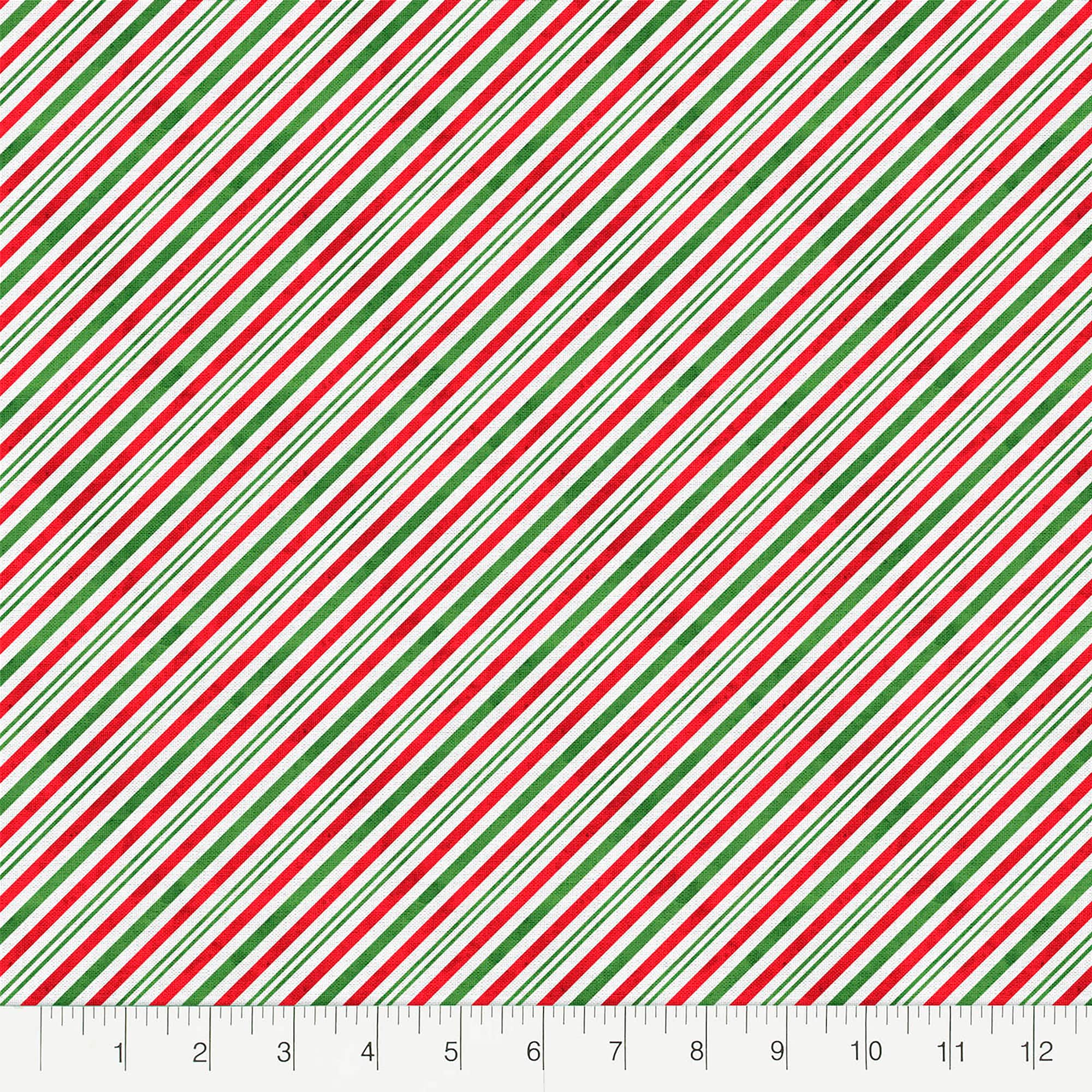 Fabric Editions Holiday Diagonal Stripe Cotton Fabric